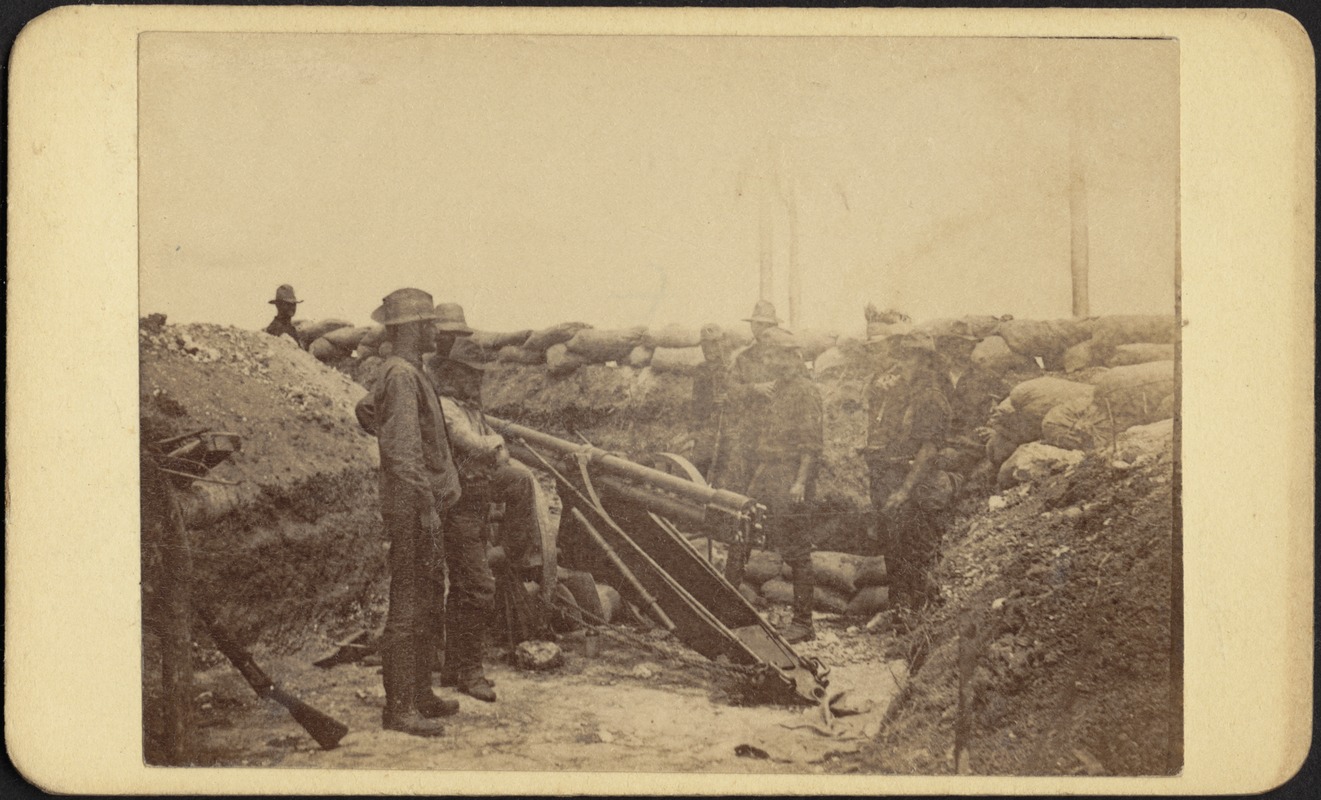 H. A. Borrowe commanding his Dynamite Gun and Crew in Cuba